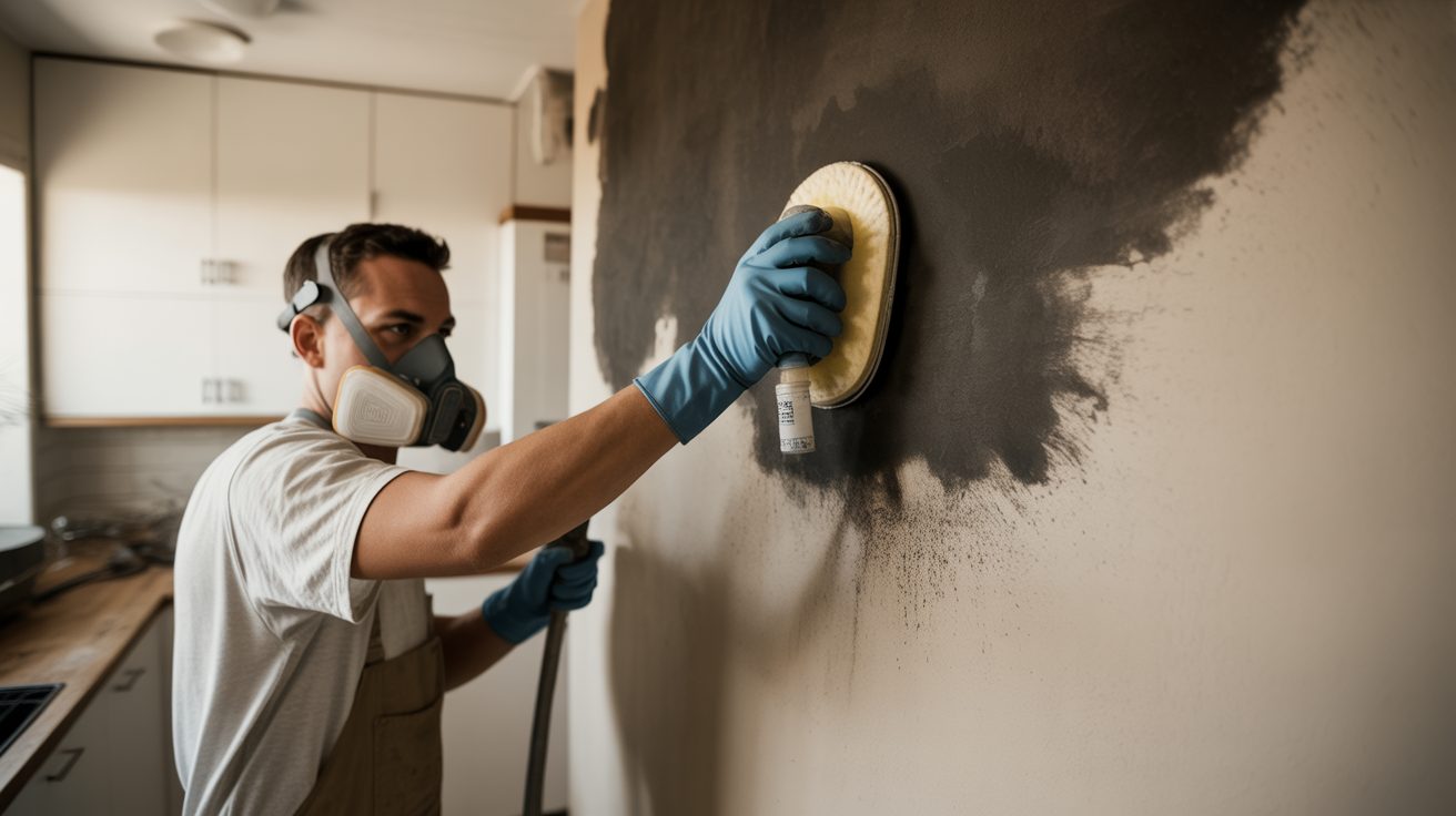 Fire Damage Restoration technician working on-site in Charlotte